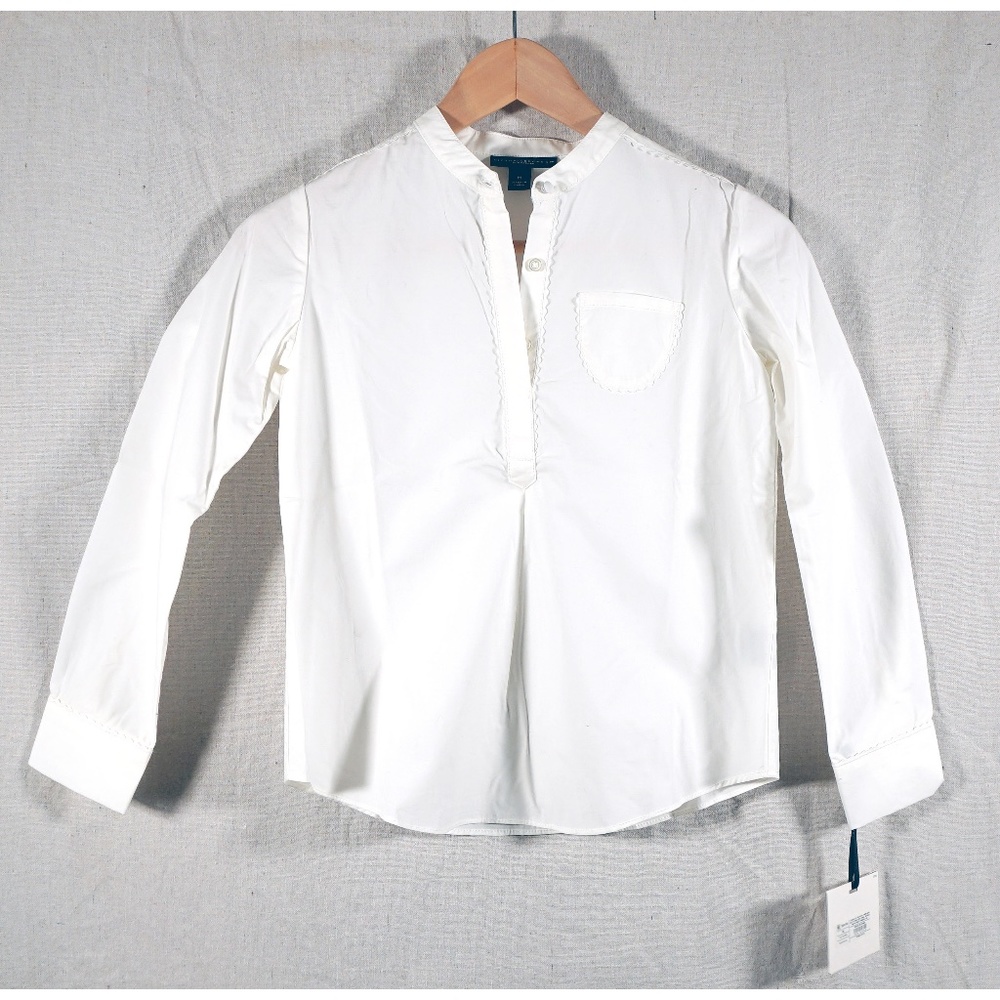 NWT Victoria Beckham For Target Girls M (7) Button Down Top with Pocket